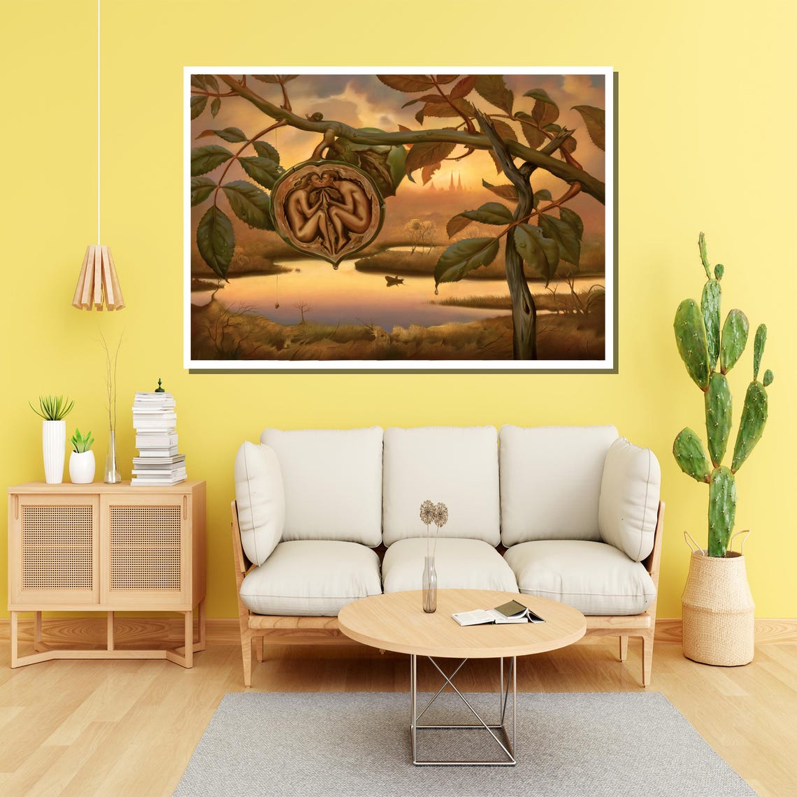 Vladimir Kush Walnut Shell Lovers Surrealist Sunset River Poster - Image 4