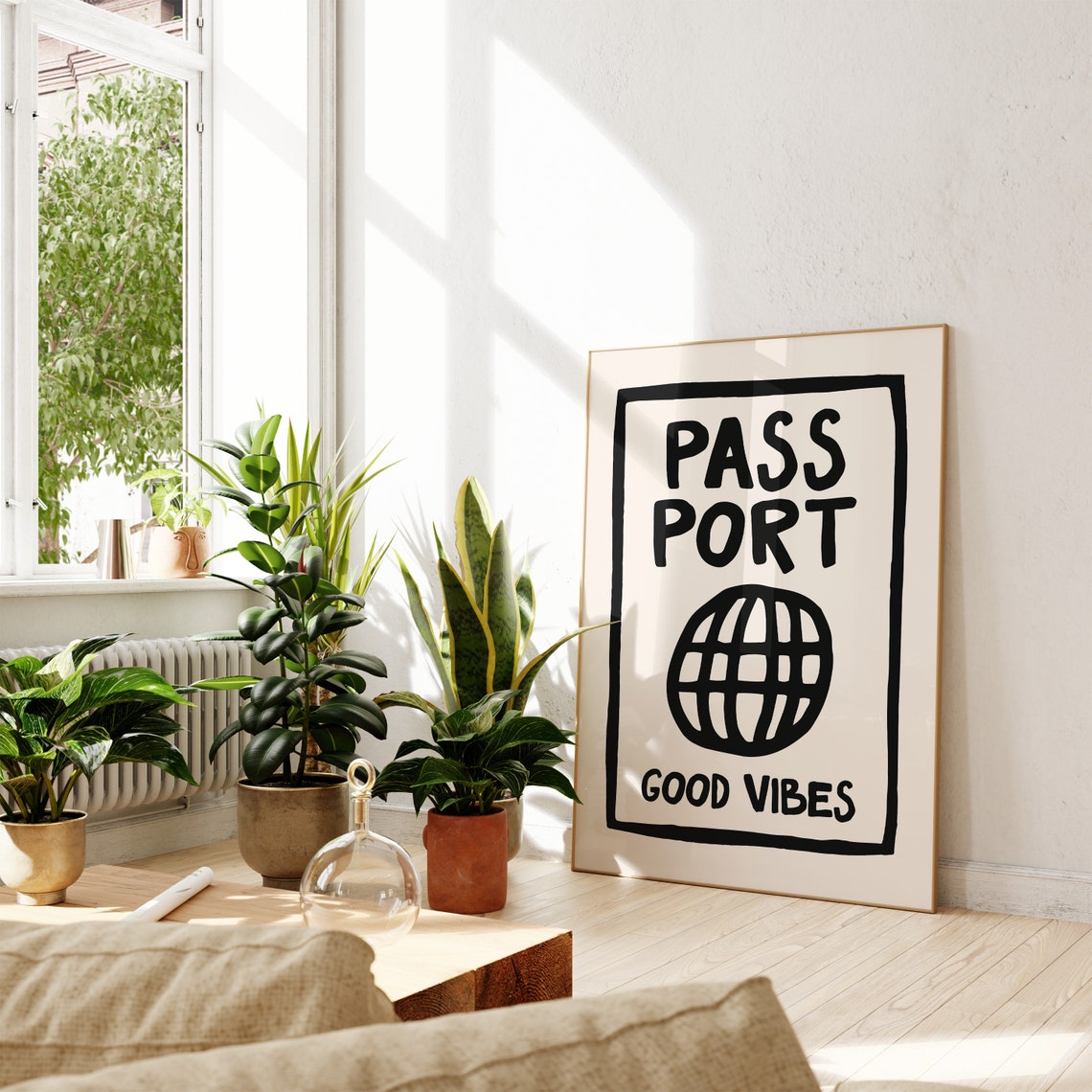 Retro Travel Wall Art Aesthetic Passport Art Print Maximalist Wall Art Travel Quote Poster Cute Travel Print Traveler Gift - Image 2