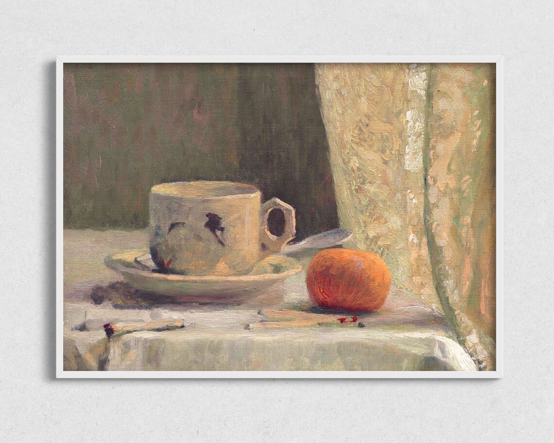 Vintage Fruit Still Life With Oranges And Teacup - Image 2