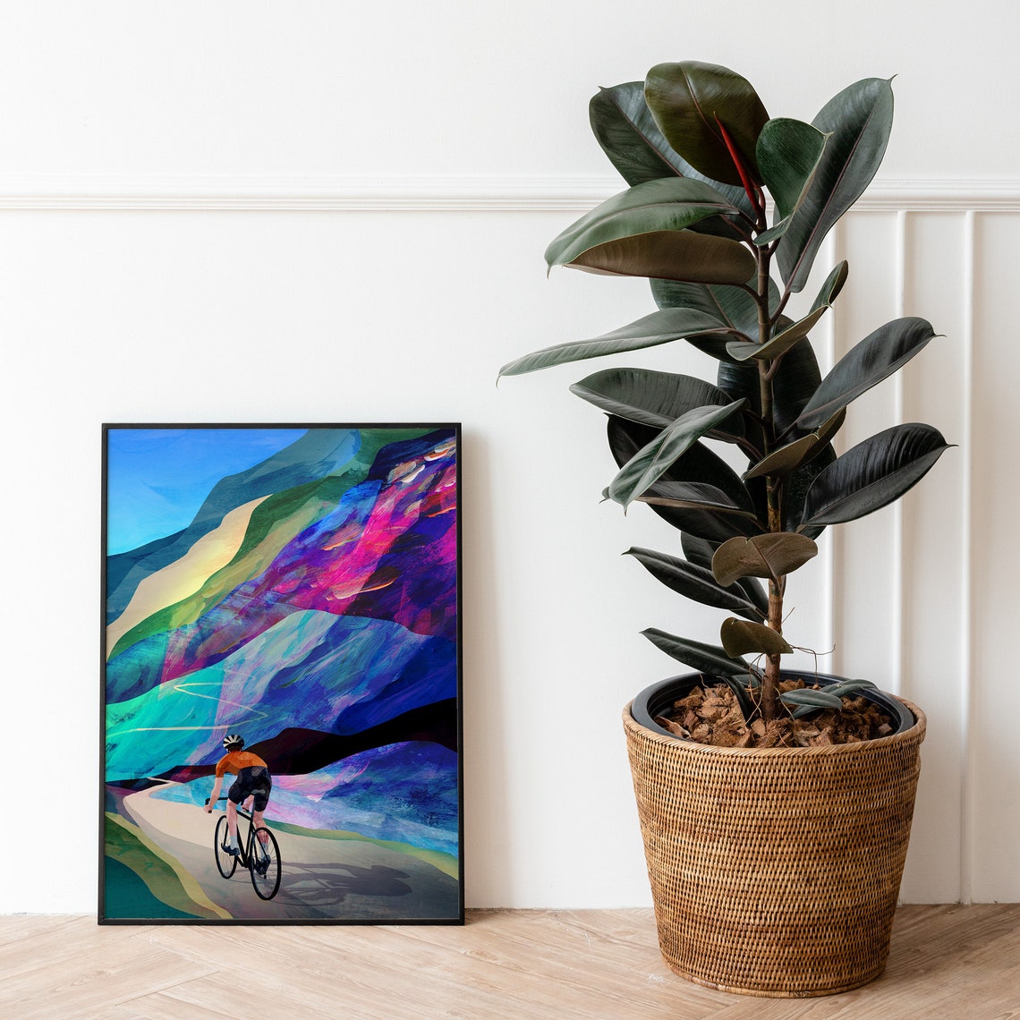 Cycling High In The Mountains Art Print - Image 2