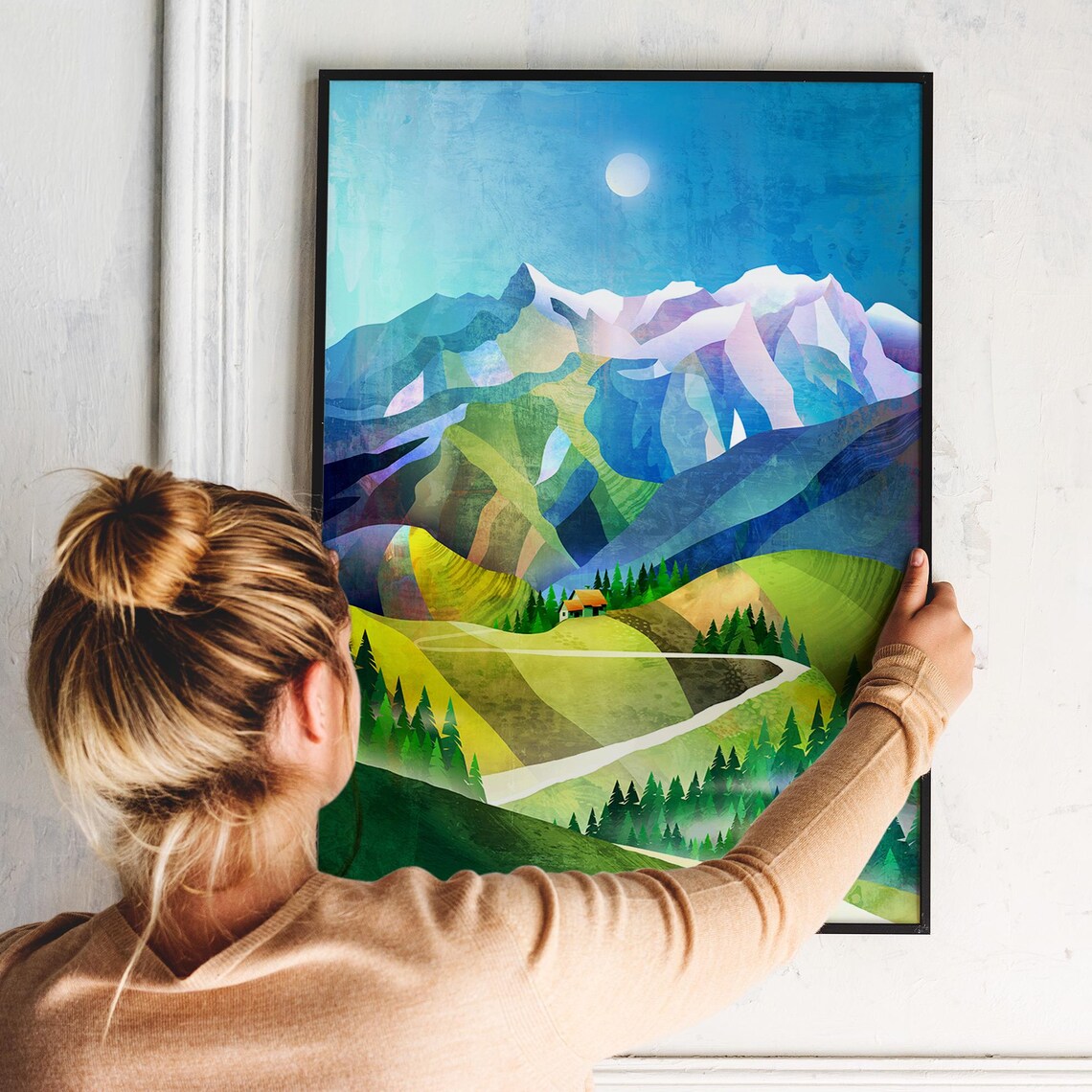 Mountain Hut High In The Mountains Art Print - Image 4