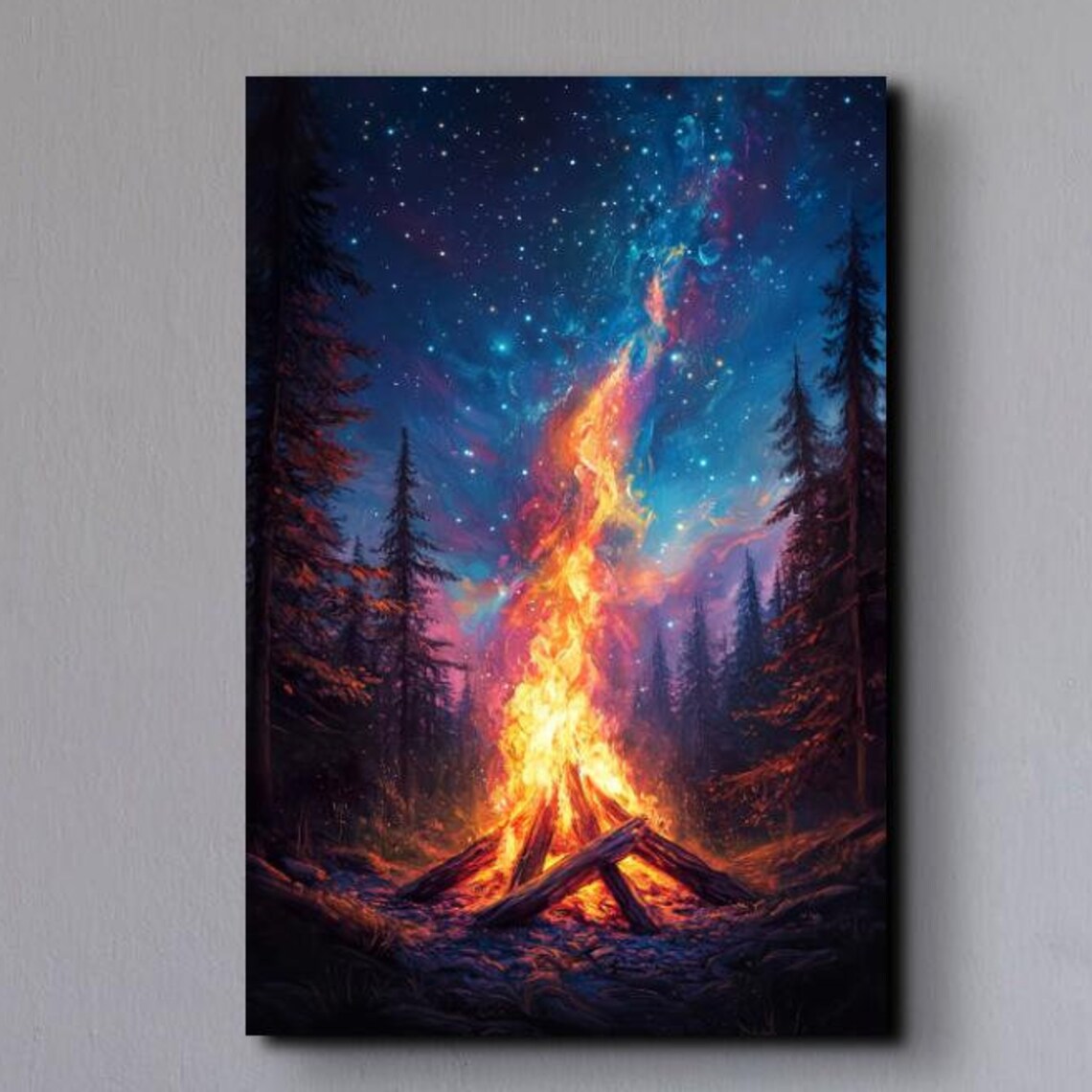 The Original Campfire Art Print, Autumn Season