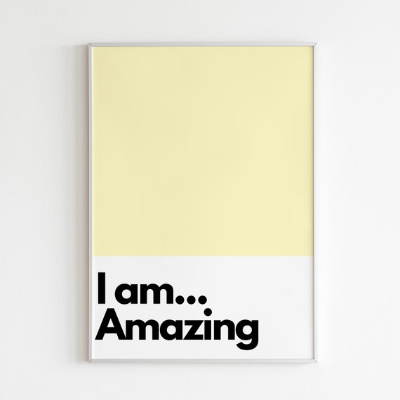 I Am Amazing Art Print, Kids Nursery Decor