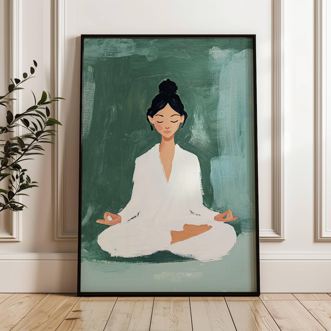 Yoga Meditation Boho Woman Yoga Pose Art Print