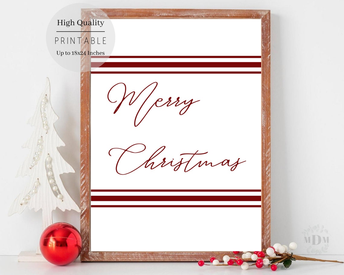 Christmas Christmas Decor Merry Christmas Sign Holiday Sign Christmas Poster Christmas Print Farmhouse Christmas Sign - Image 3