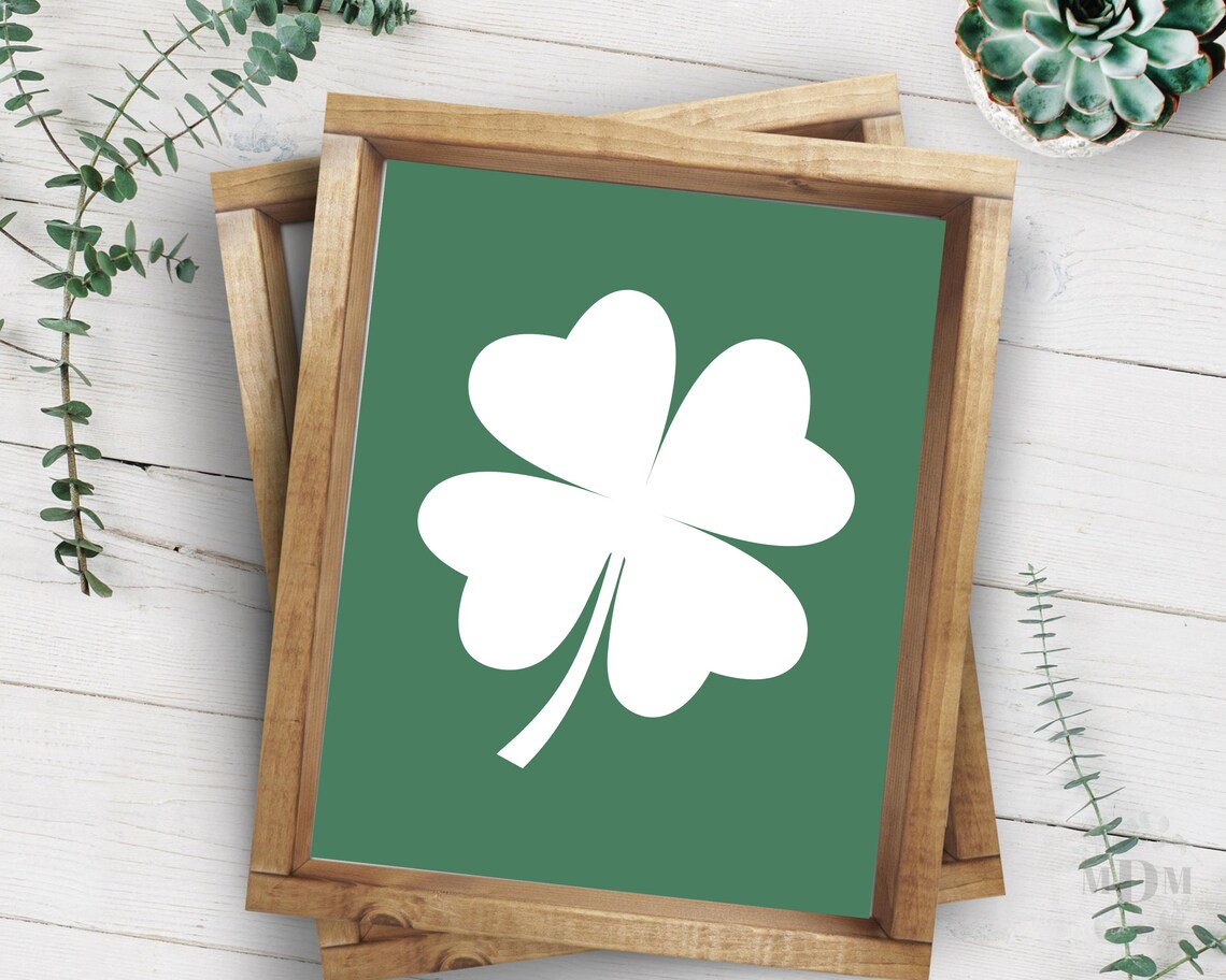St. Patrick's Day Shamrock Farmhouse Art Print - Image 3
