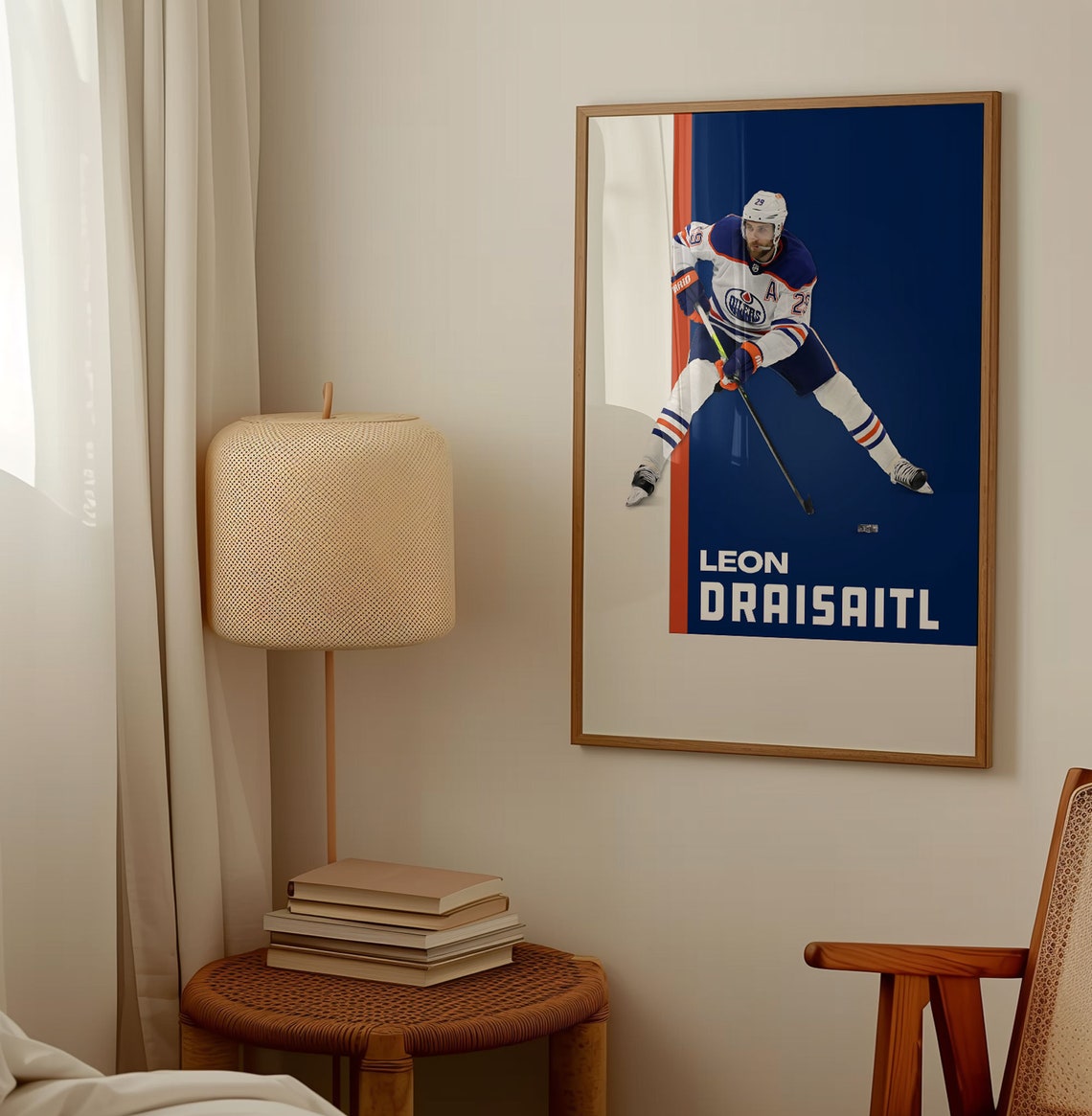 Leon Draisaitl Edmonton Oilers Elite Star Center Action Poster - Image 2