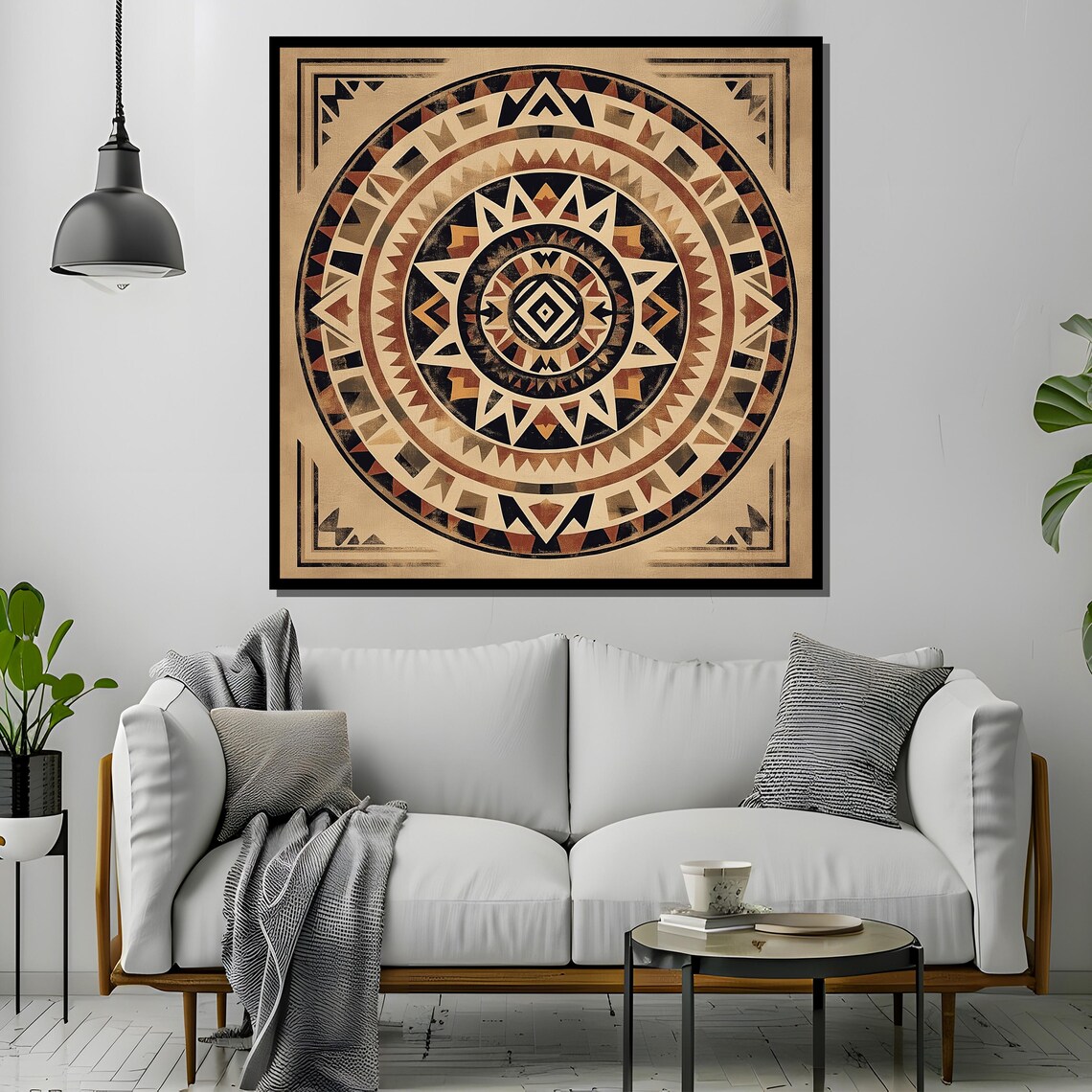 Boho Tribal Mandala Poster, Vintage Southwestern Decor - Image 2