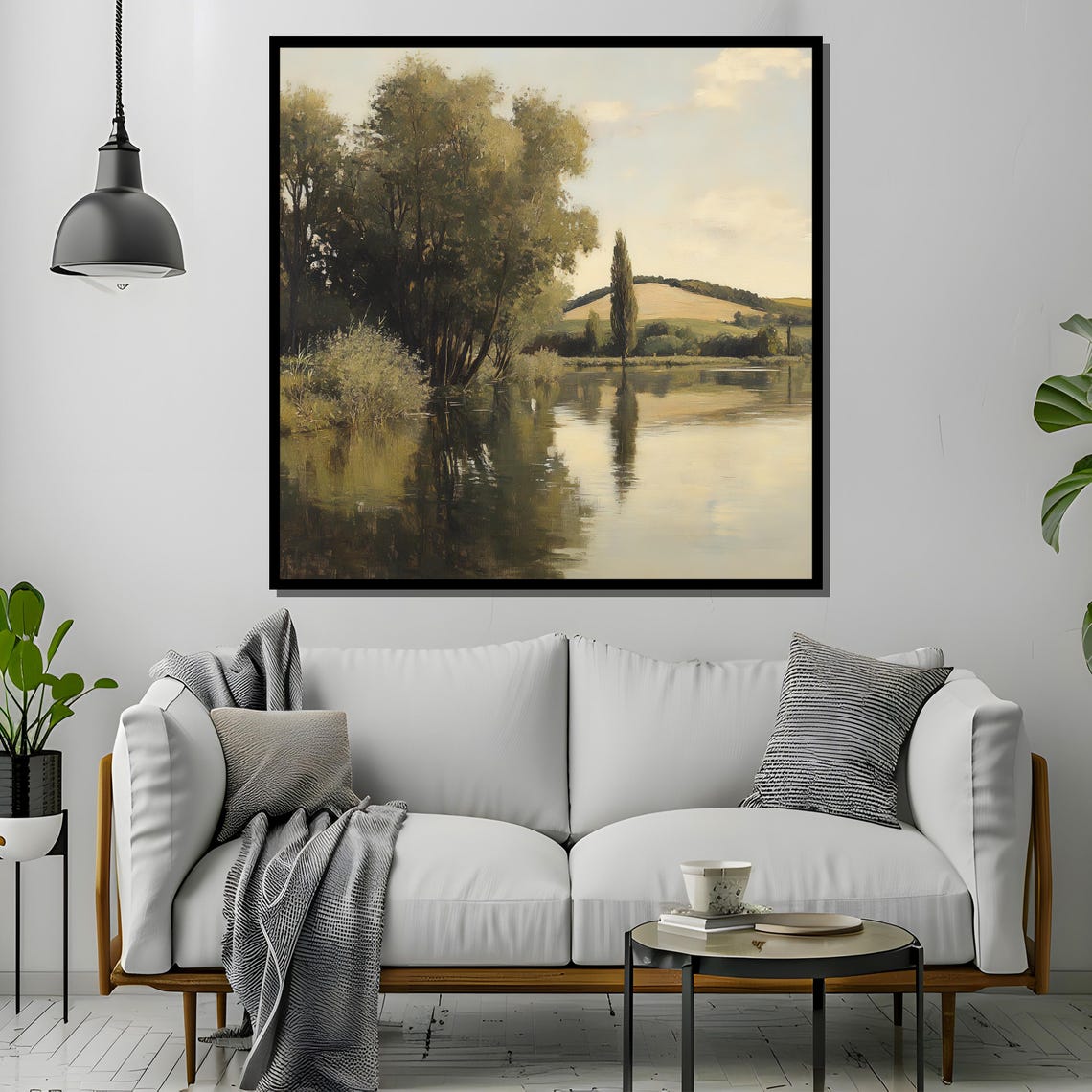 John Constable River Landscape, Serene Countryside Art Print - Image 2