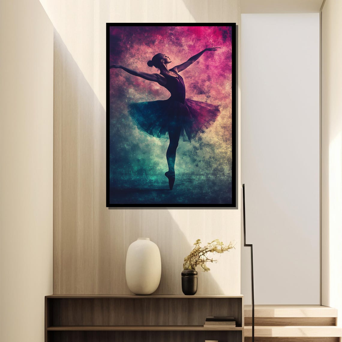 Elegant Ballerina, Modern Dance Studio Decor Poster - Image 2