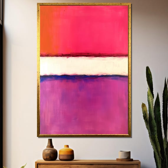 Mark Rothko Pink Purple And White Abstract Art