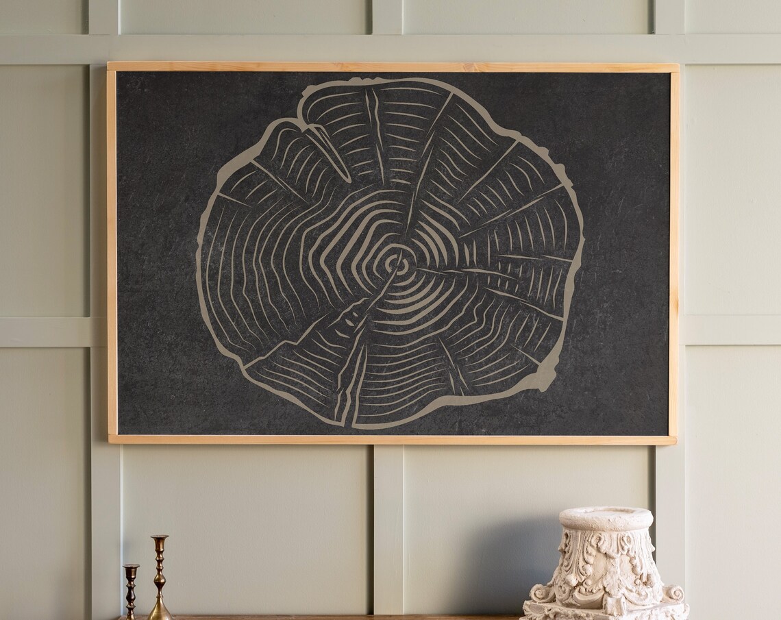 Tree Ring Mid-Century Modern Wall Decor Art Print - Image 3