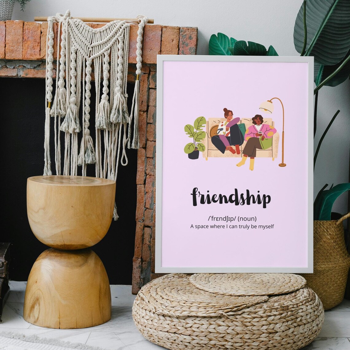 Friendship Inspirational Wall Art, Best Friends Gift