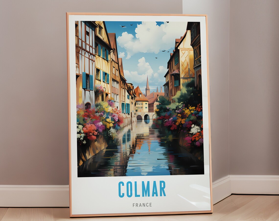 Colmar Travel Poster, Mid-Century Modern France