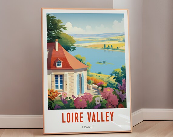 Loire Valley France Travel Poster, Mid-Century