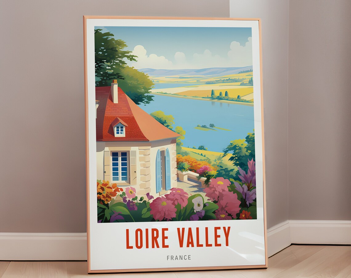 Loire Valley France Travel Poster, Mid-Century
