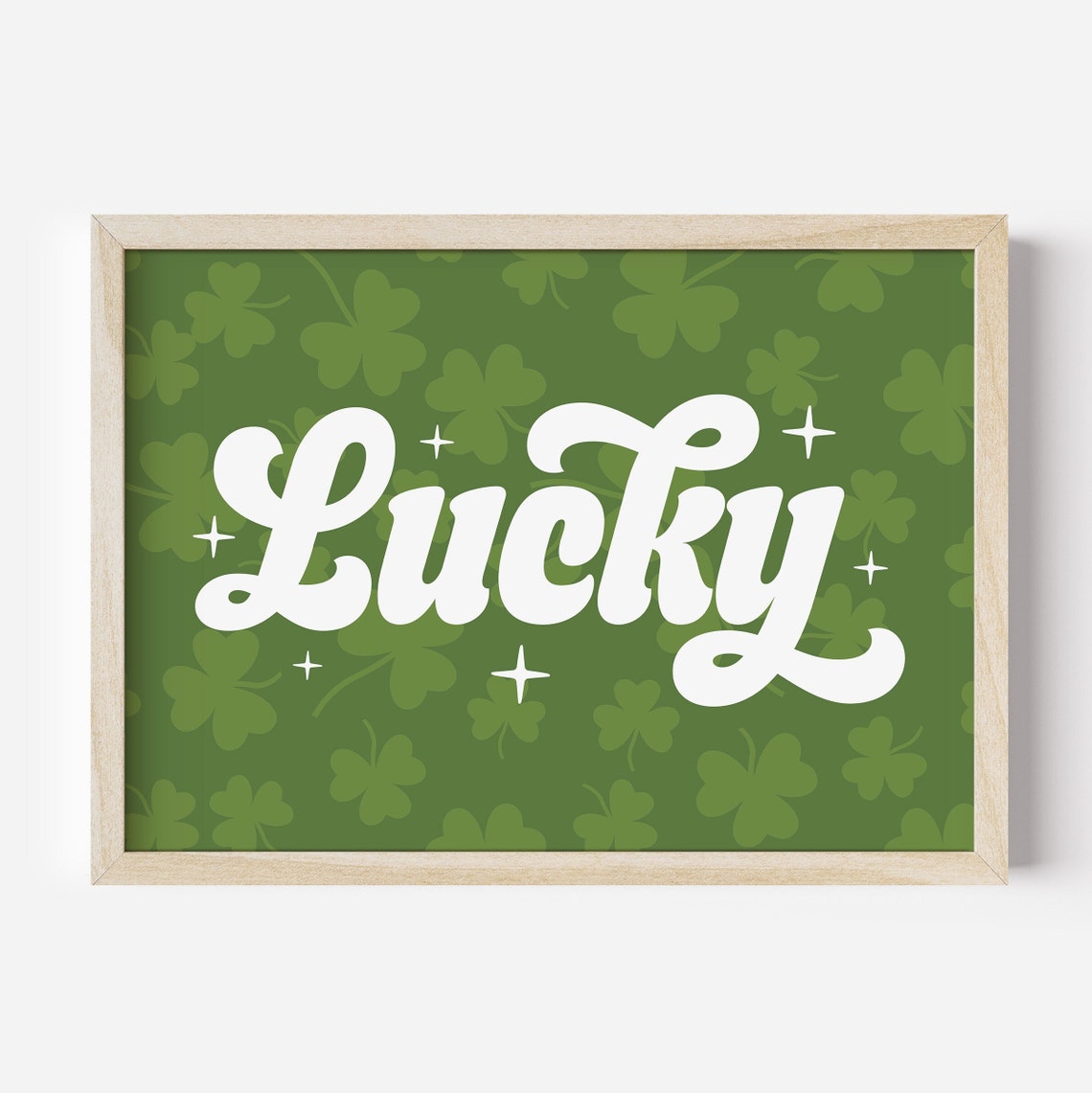 Lucky Print St Patricks Day Print Cute St Patricks Decor Shamrock Prints St Paddys Wall Art Digital Download - Image 2