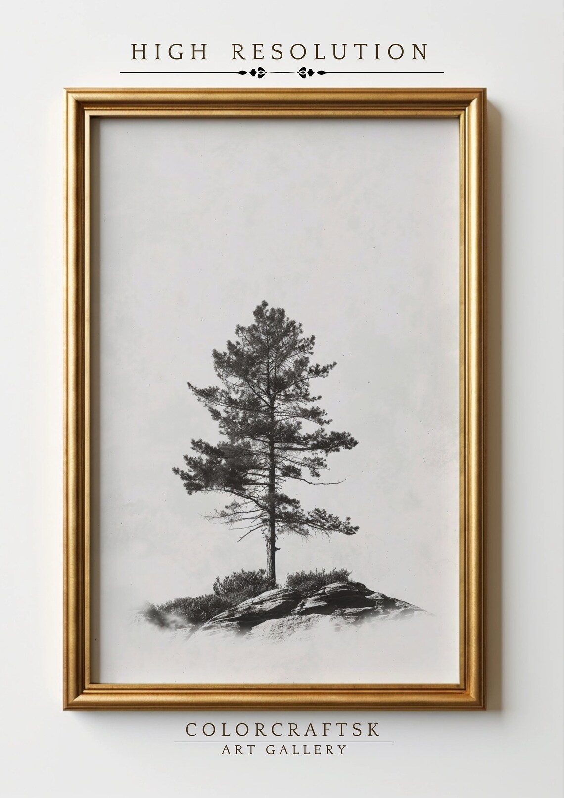Vintage Rustic Tree Sketch, Botanical Art Print - Image 2