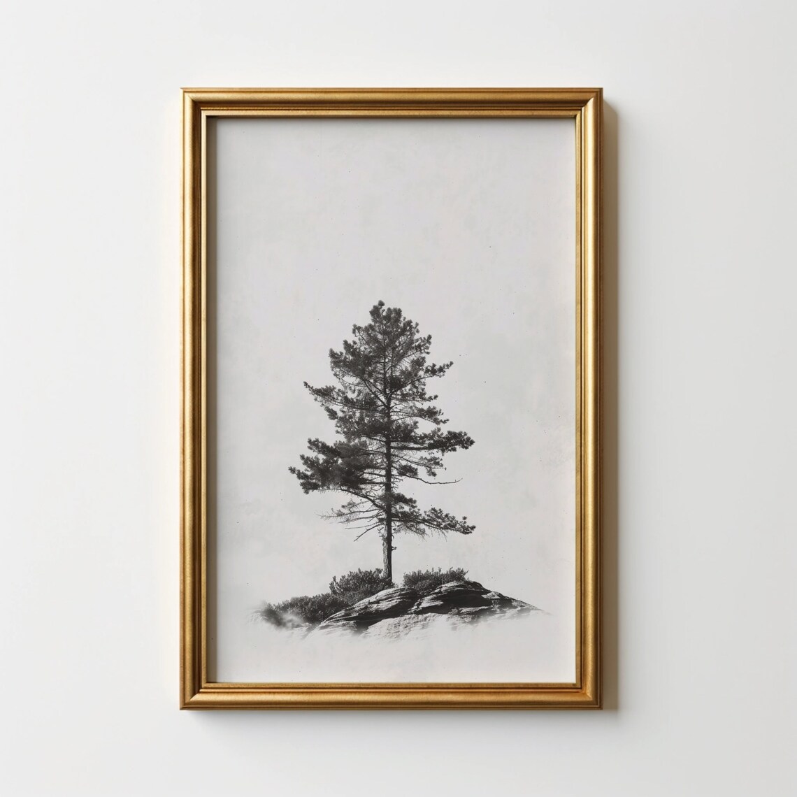 Vintage Rustic Tree Sketch, Botanical Art Print