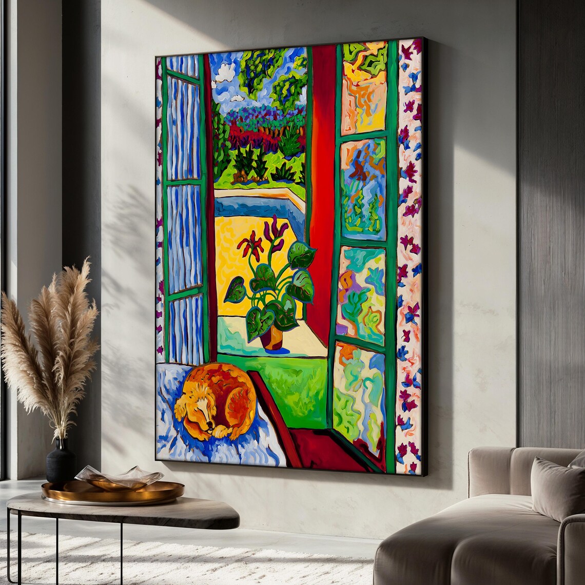 Henri Matisse Window Scene With Cat And Plant