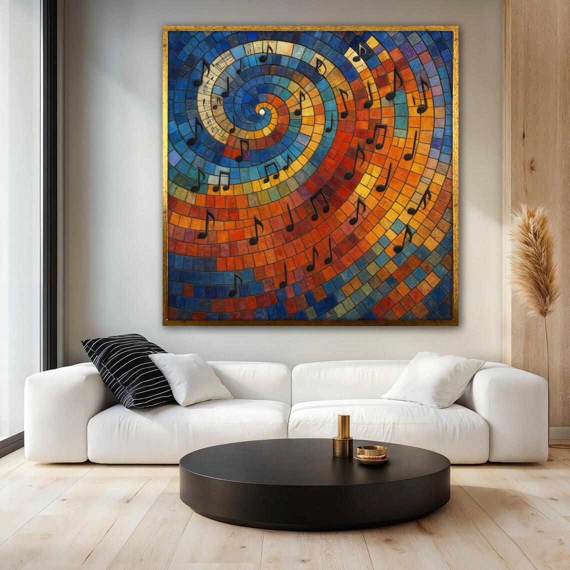 Mosaic Spiral Music - Vibrant Abstract Notes - Image 3