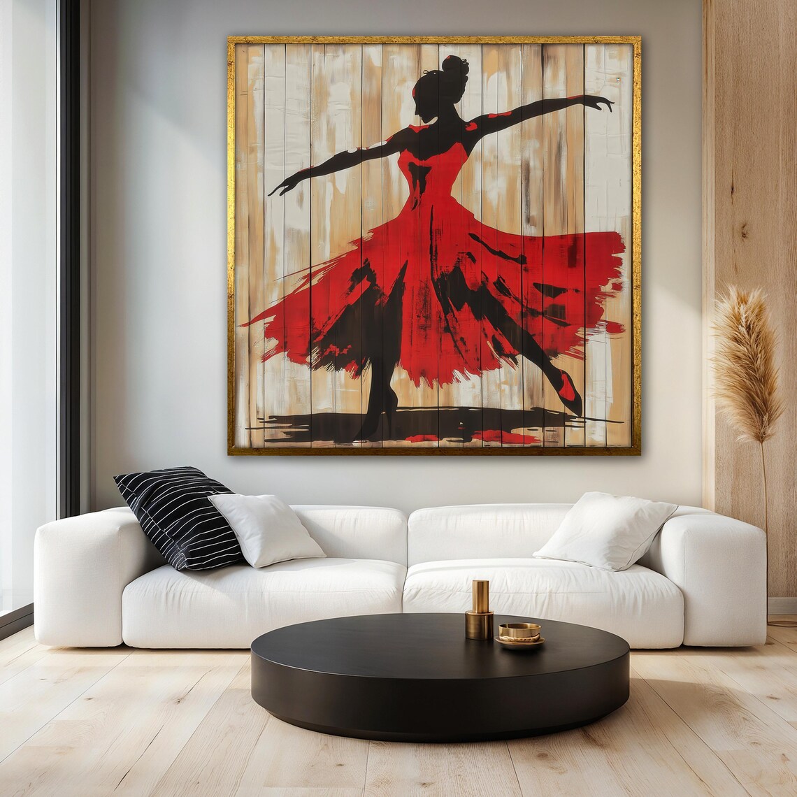 Abstract Ballet Dancer Painting, Modern Dance Decor - Image 3