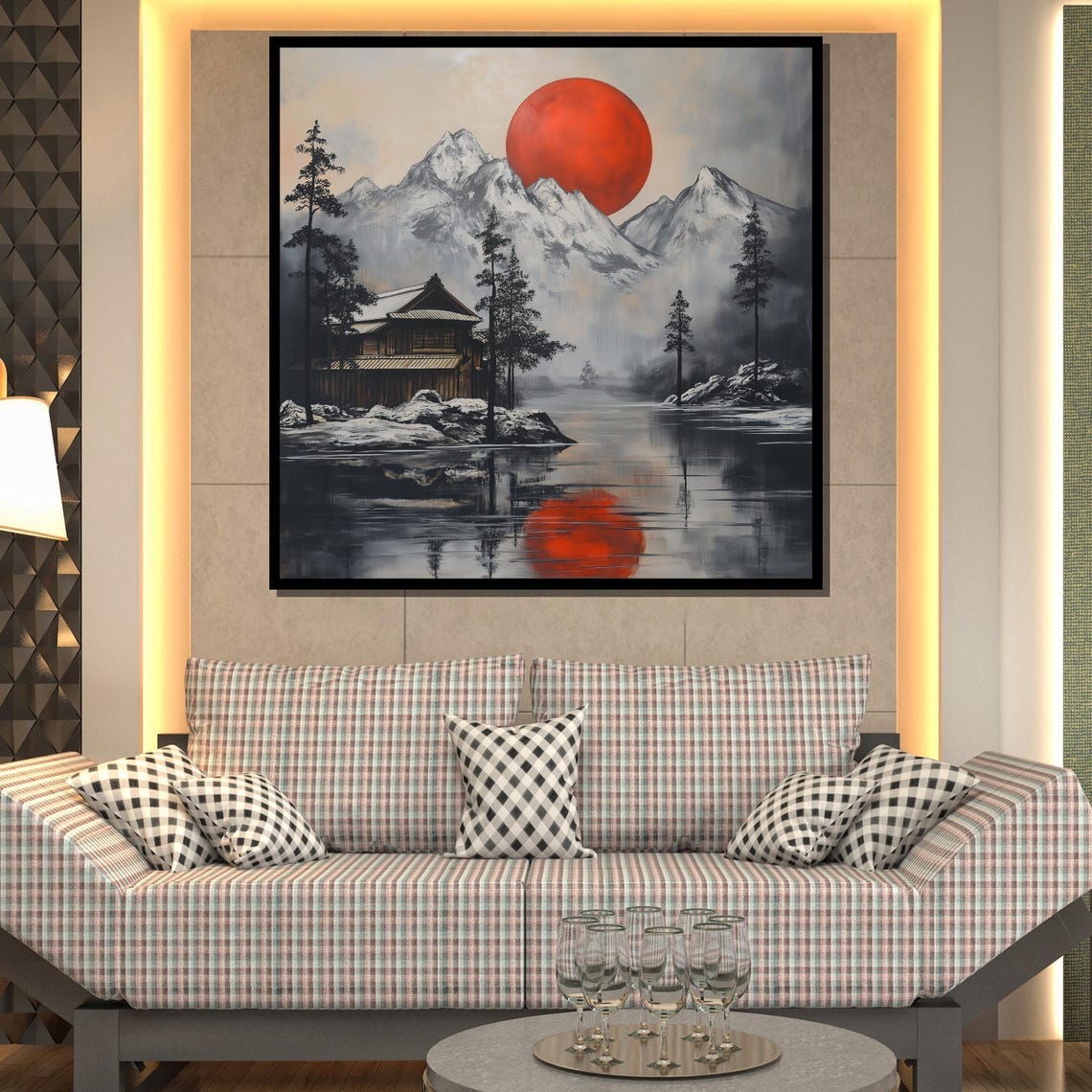 Japanese Landscape Painting, Traditional Japan Art Print - Image 2