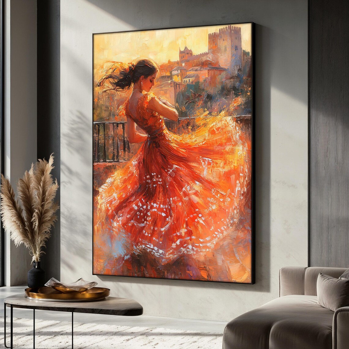 Spanish Dancer Painting, Flamenco Woman Art Print