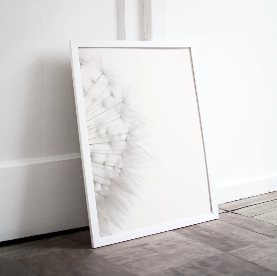 White Dandelion Poster Macro Seed Head On Soft Pale Background - Image 4