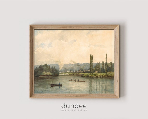 Lake Boat Wall Art Vintage Lake House Decor Vintage Lake House Wall Art Print