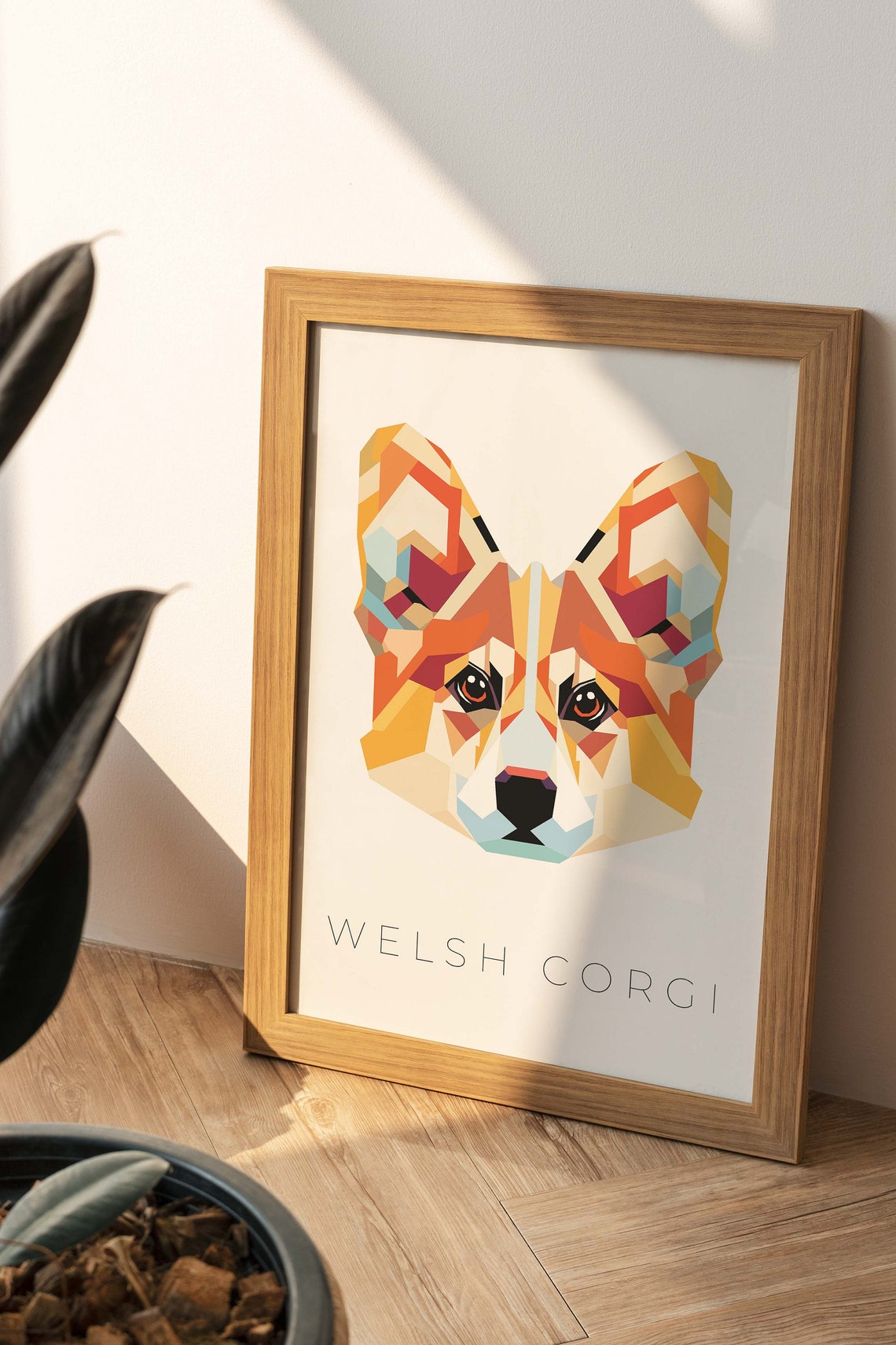 Welsh Corgi Geometric Pop Art Colorful Dog Breed Wall Poster - Image 2