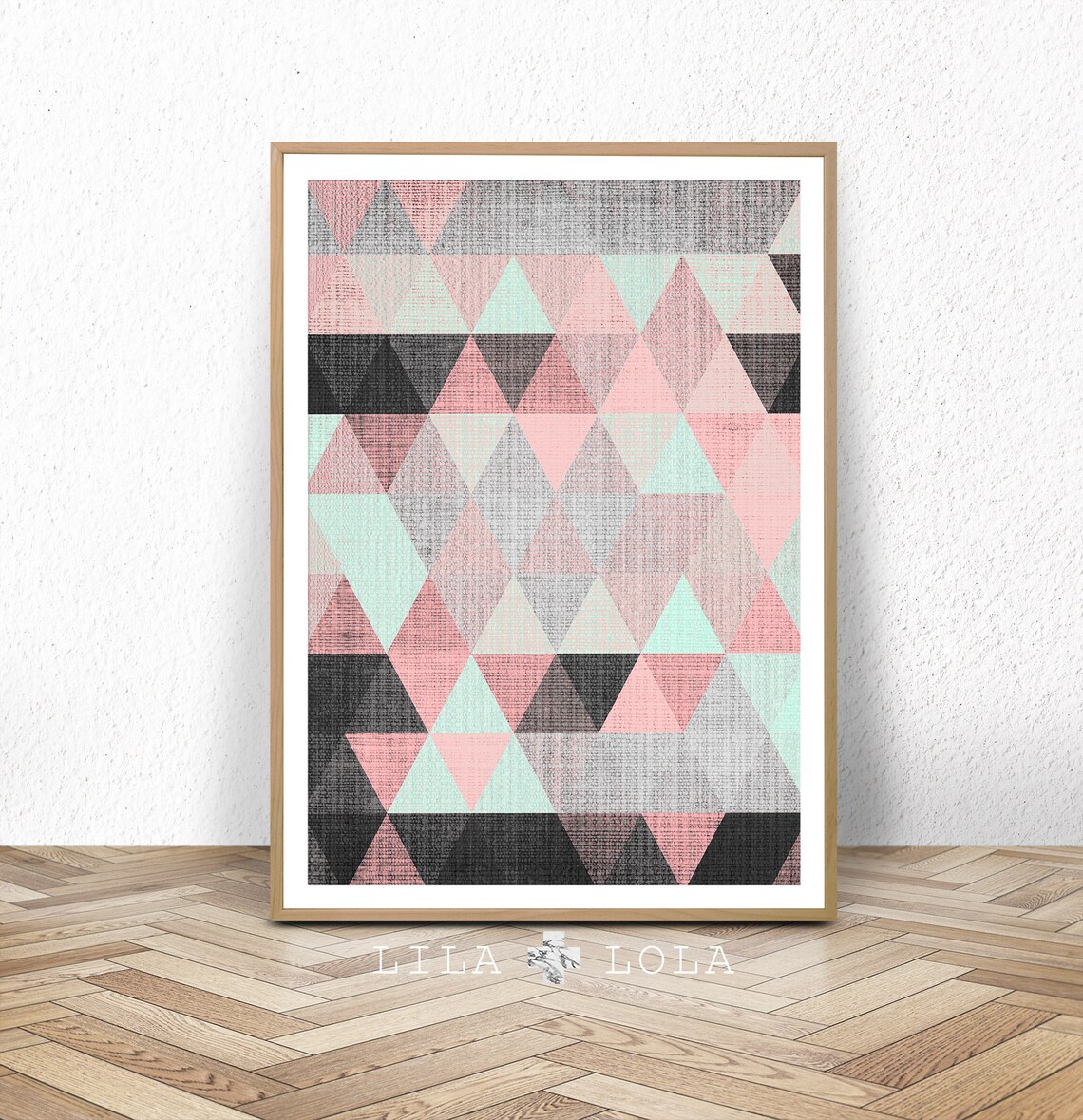 Geometric Triangle Print, Scandinavian Wall Art