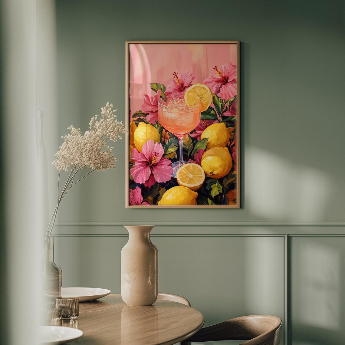 Pink Cocktail - Tropical Summer Drink Poster - Image 4