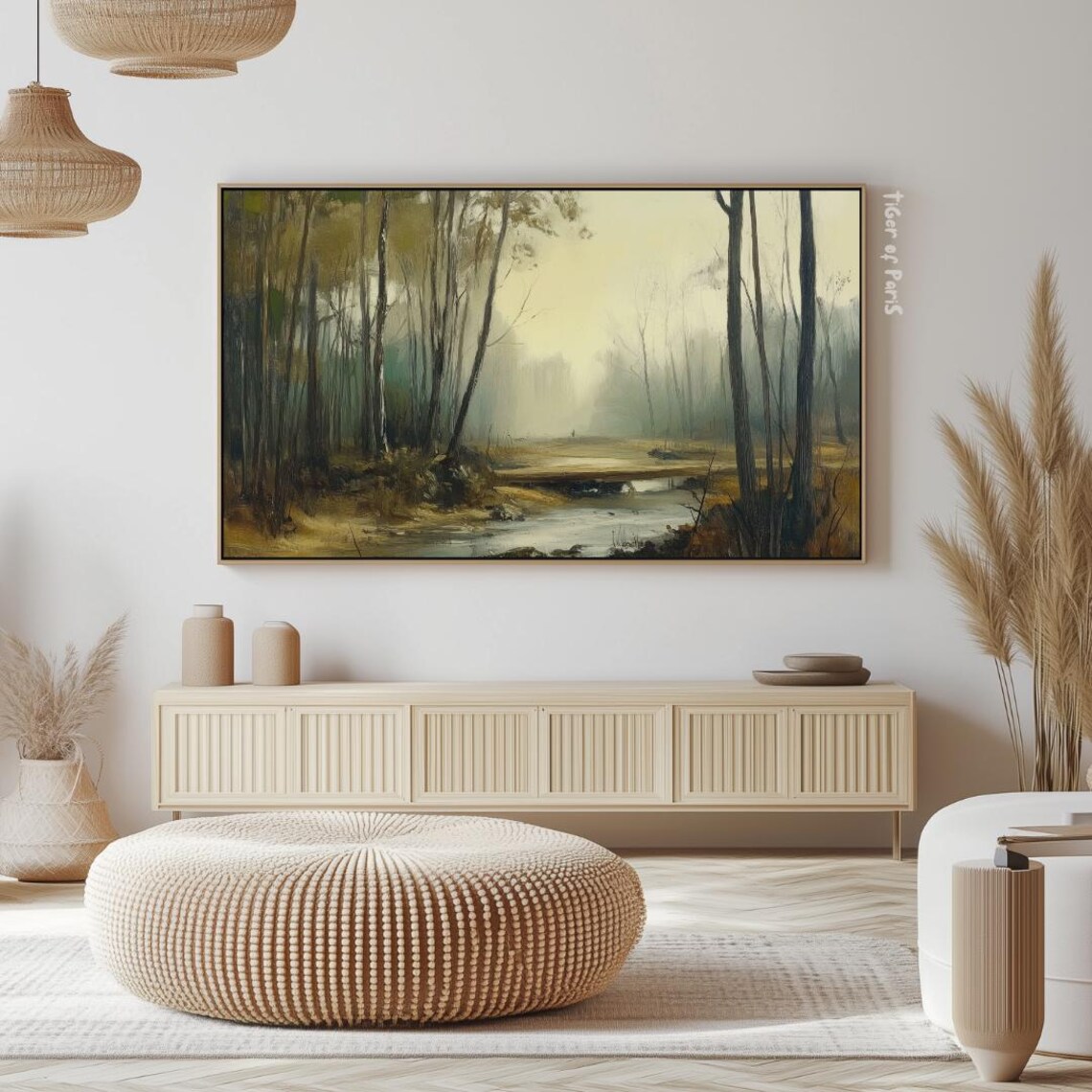 Frame Tv Art Forest And River Landscape Nature Wall Art 169 - Image 2