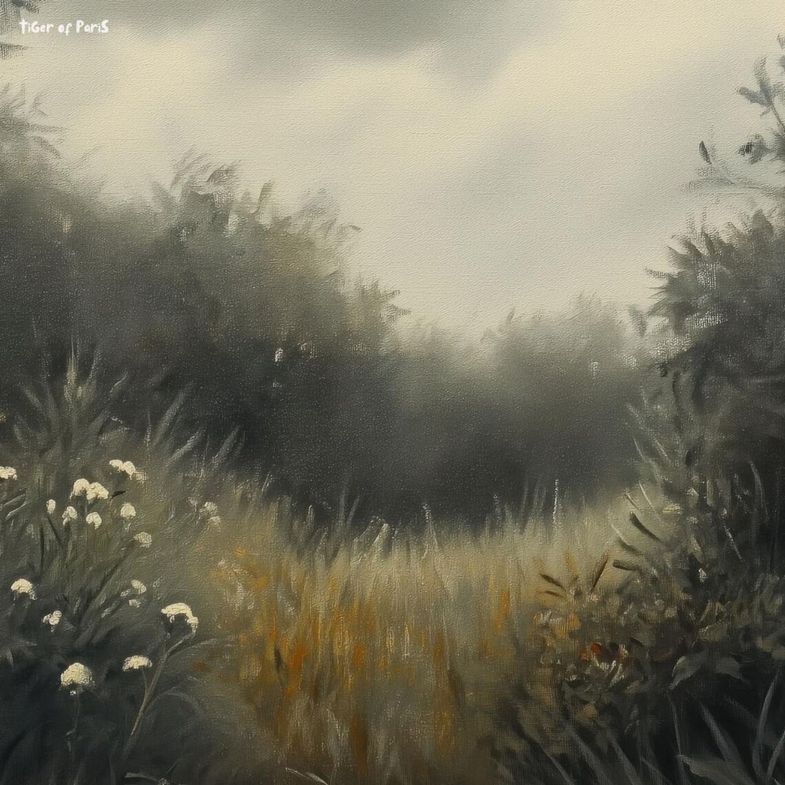 Frame Tv Art Moody Forest Landscape Oil Painting For Frame Tv Art Country Landscape Decor Art For Frame Tv - Image 3