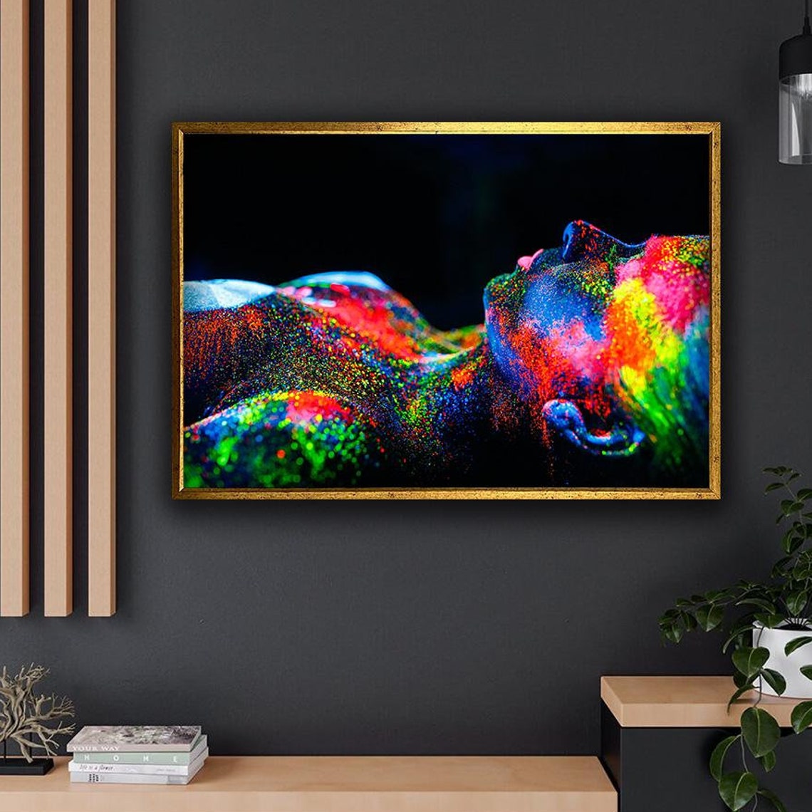 Colorful Woman Body Art Portrait Woman Print Woman Poster Colorful Woman Art Print Gift For Christmas Modern Art