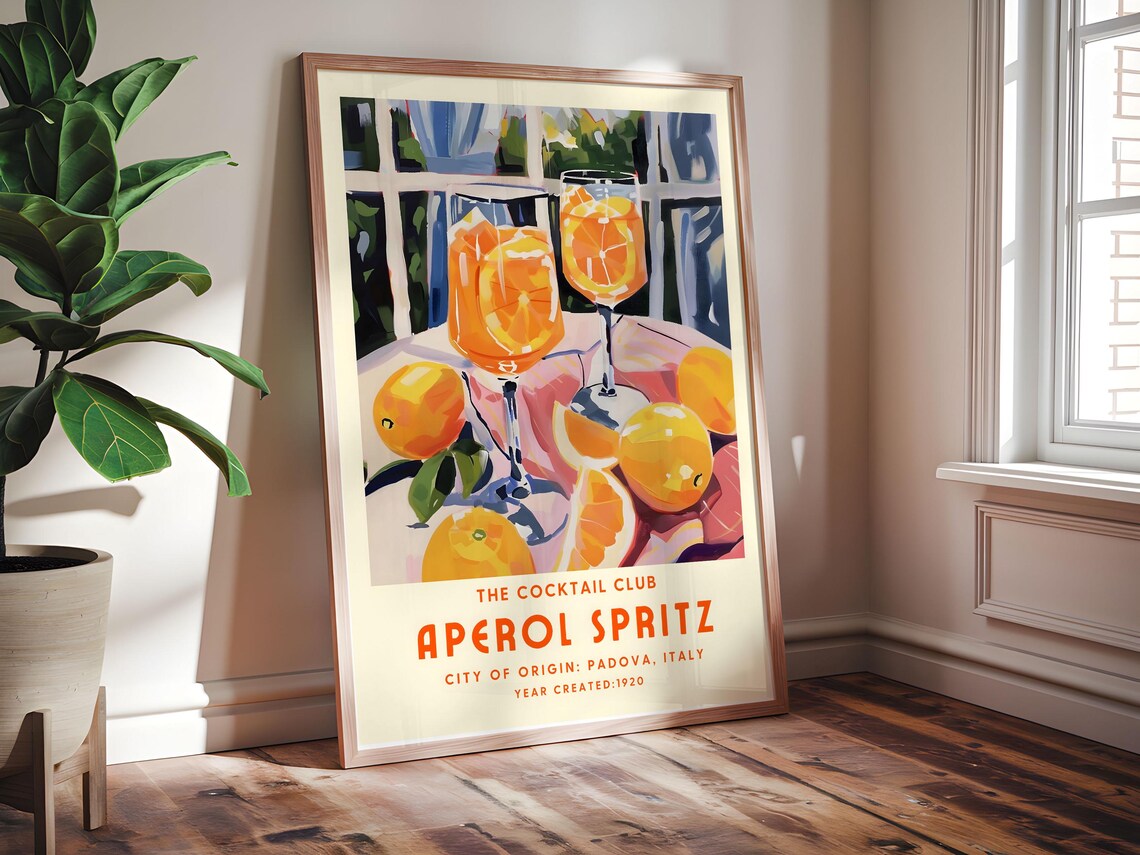 Aperol Spritz Italian Cocktail Art Print - Image 2