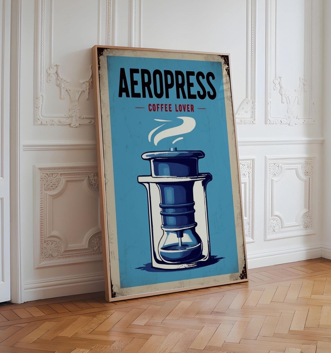 Retro Aeropress Coffee Lovers Poster - Image 6