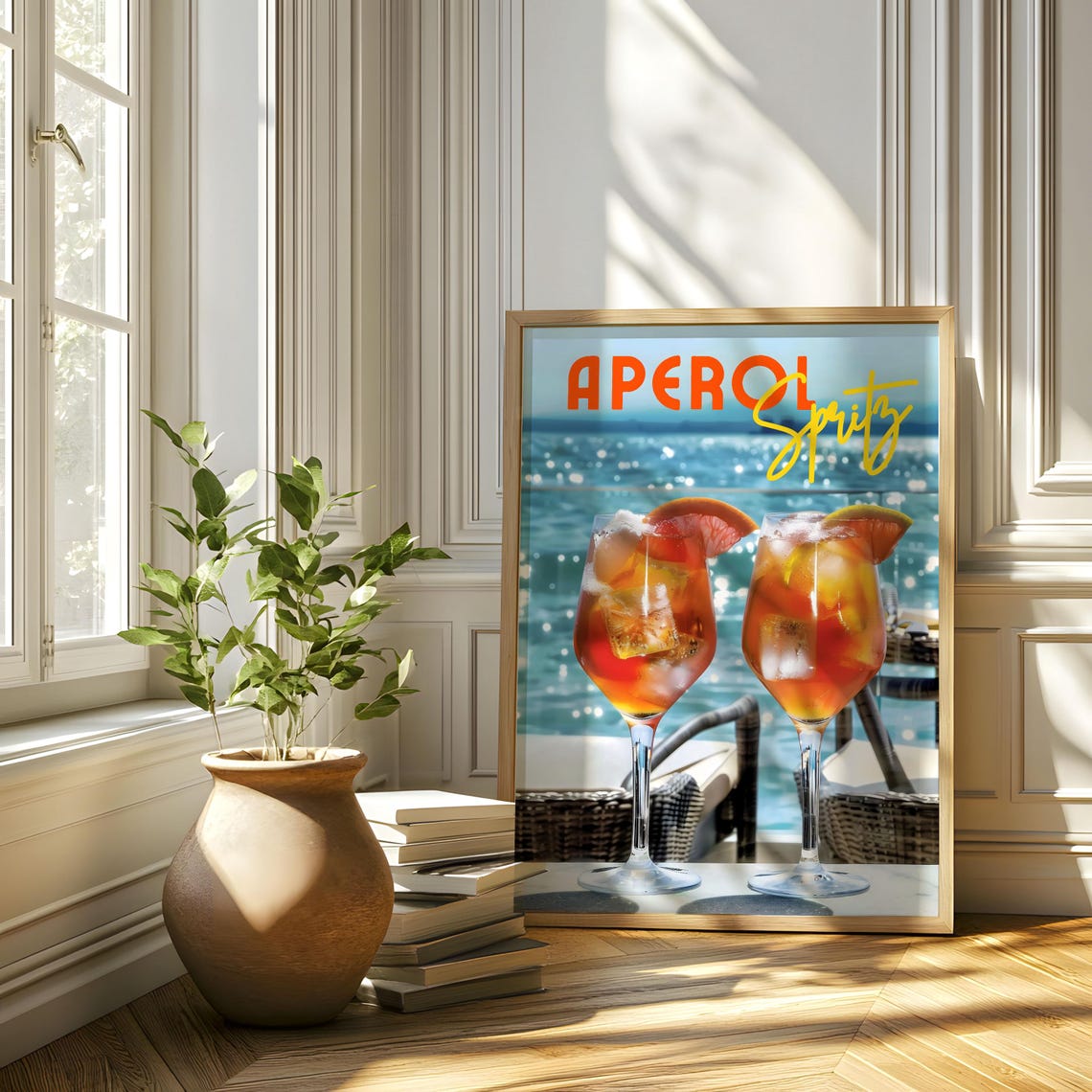 Aperol Spritz, Italian Drink Art for Bar Decor - Image 4