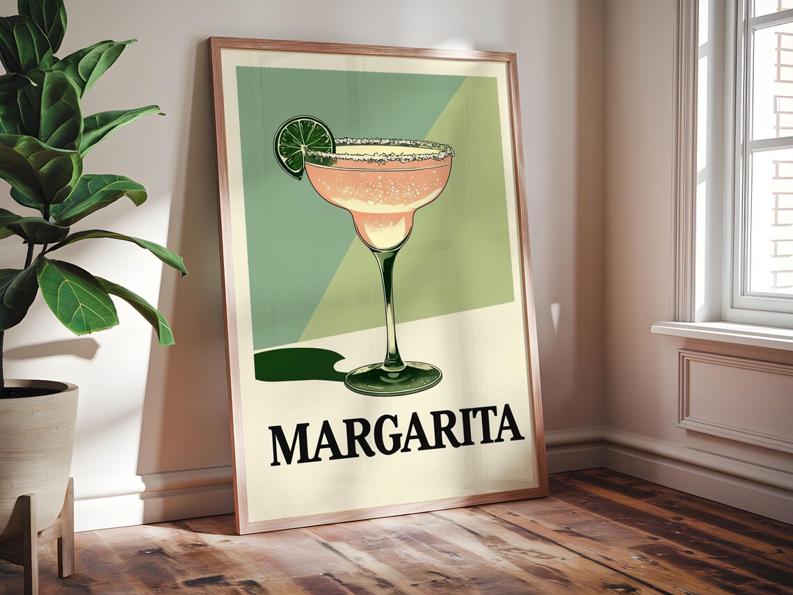 Retro Margarita Cocktail Poster, Bar Lovers Gift - Image 4