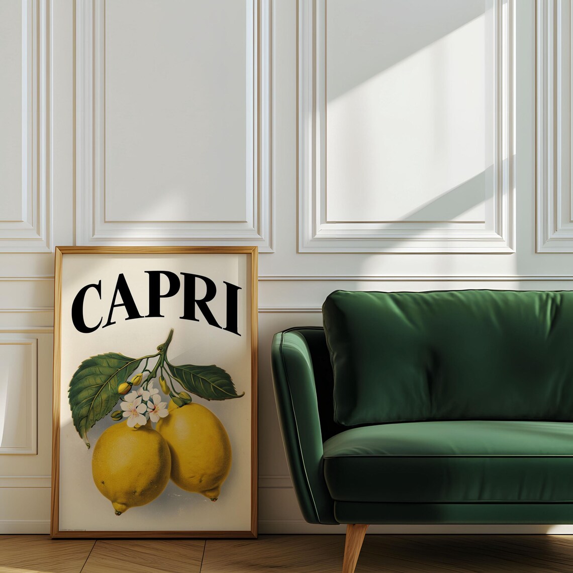 Vintage Capri Lemon Poster, Luxury Decor - Image 4