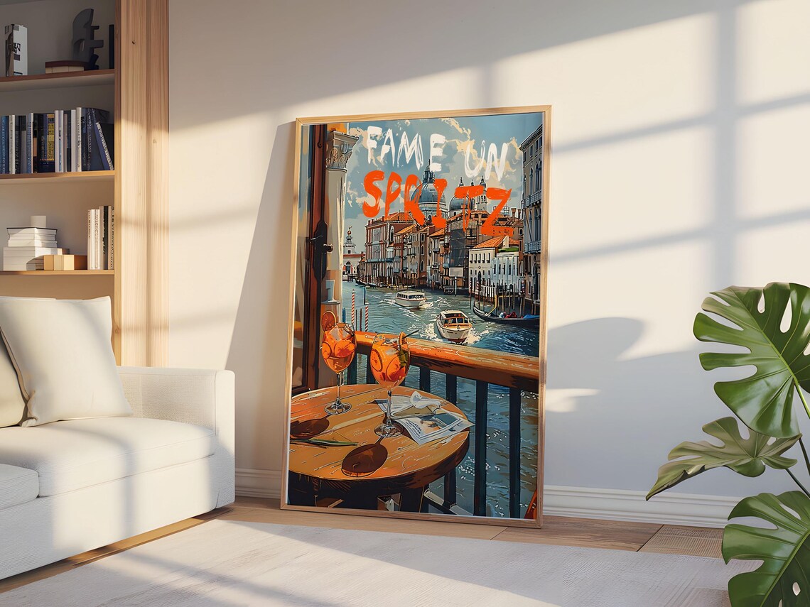 Aperol Spritz Italian Cocktail Art Print - Image 6