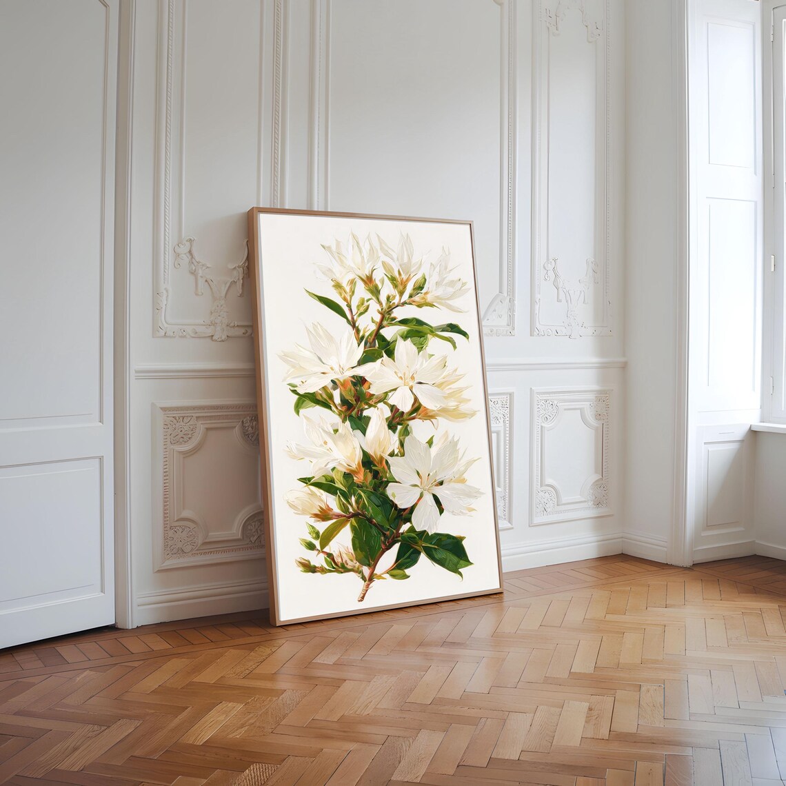 Vintage White Flowers, Rustic Home Decor - Image 3