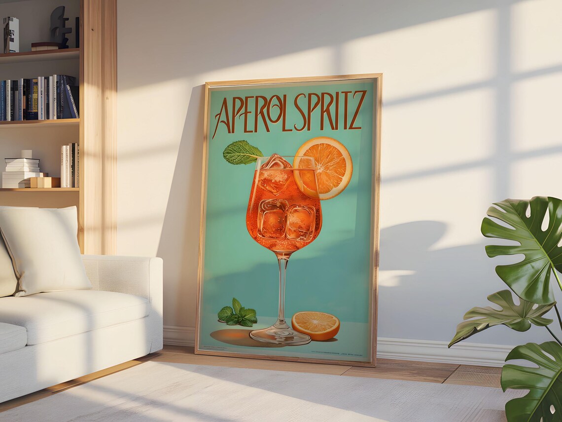 Aperol Spritz Retro Poster, Cocktail Art - Image 2