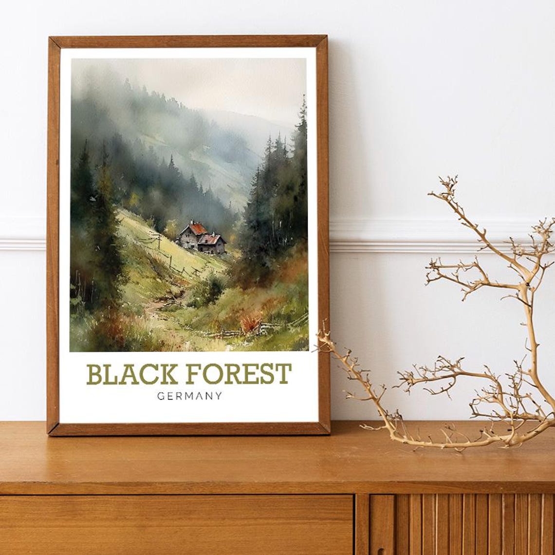 Black Forest Art Print Watercolour Print Print Available In Many Sizes Or - Image 3