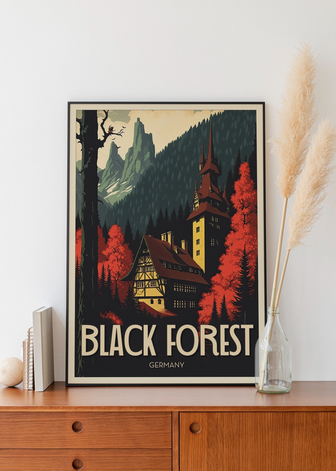 Black Forest Art Print Vintage Poster Print Available In Many Sizes Or - Image 4