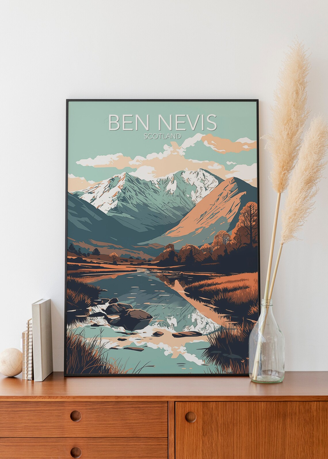 Ben Nevis Modern Poster Print, Mountain Peak - Image 3