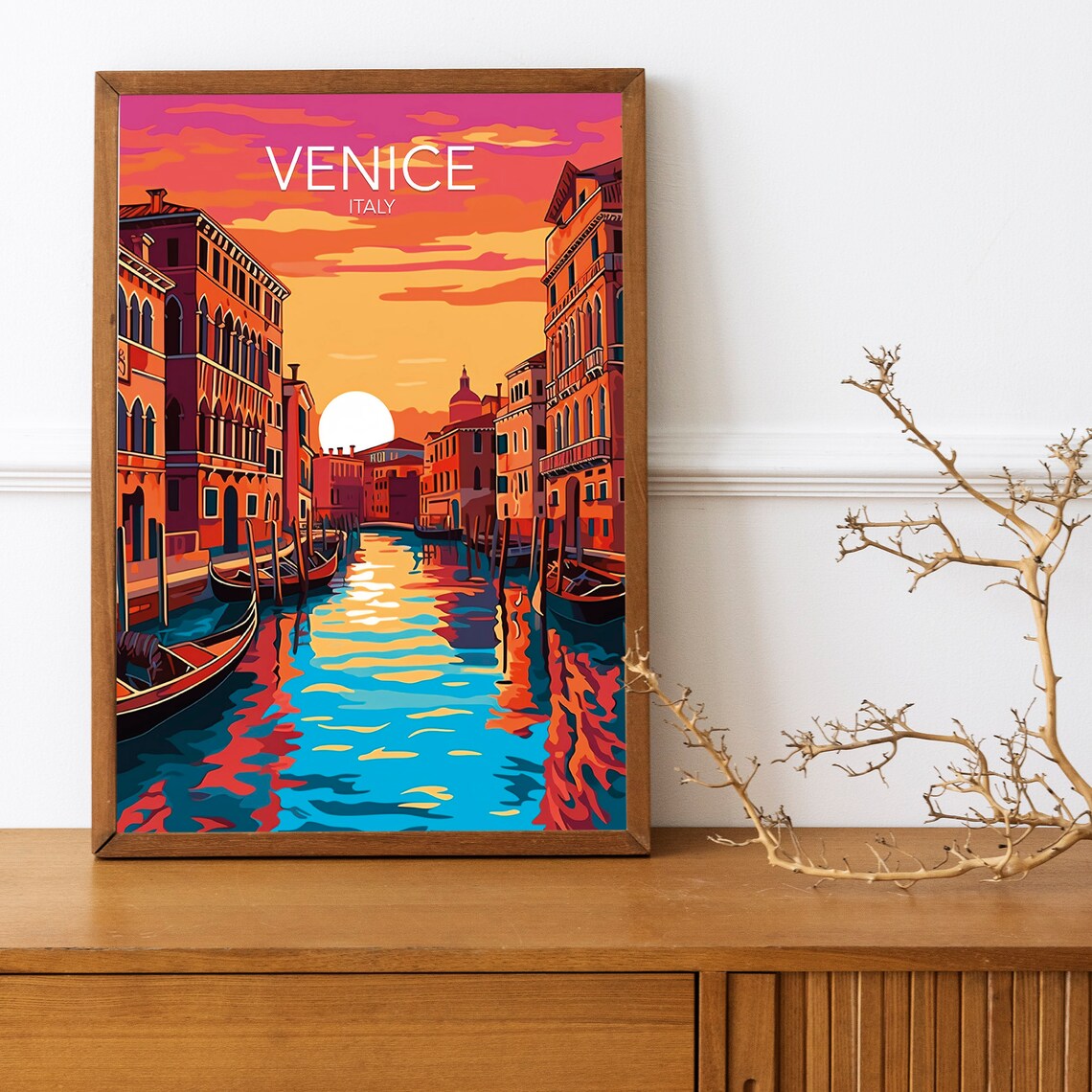 Venice Modern Travel Poster, Europe Art Print
