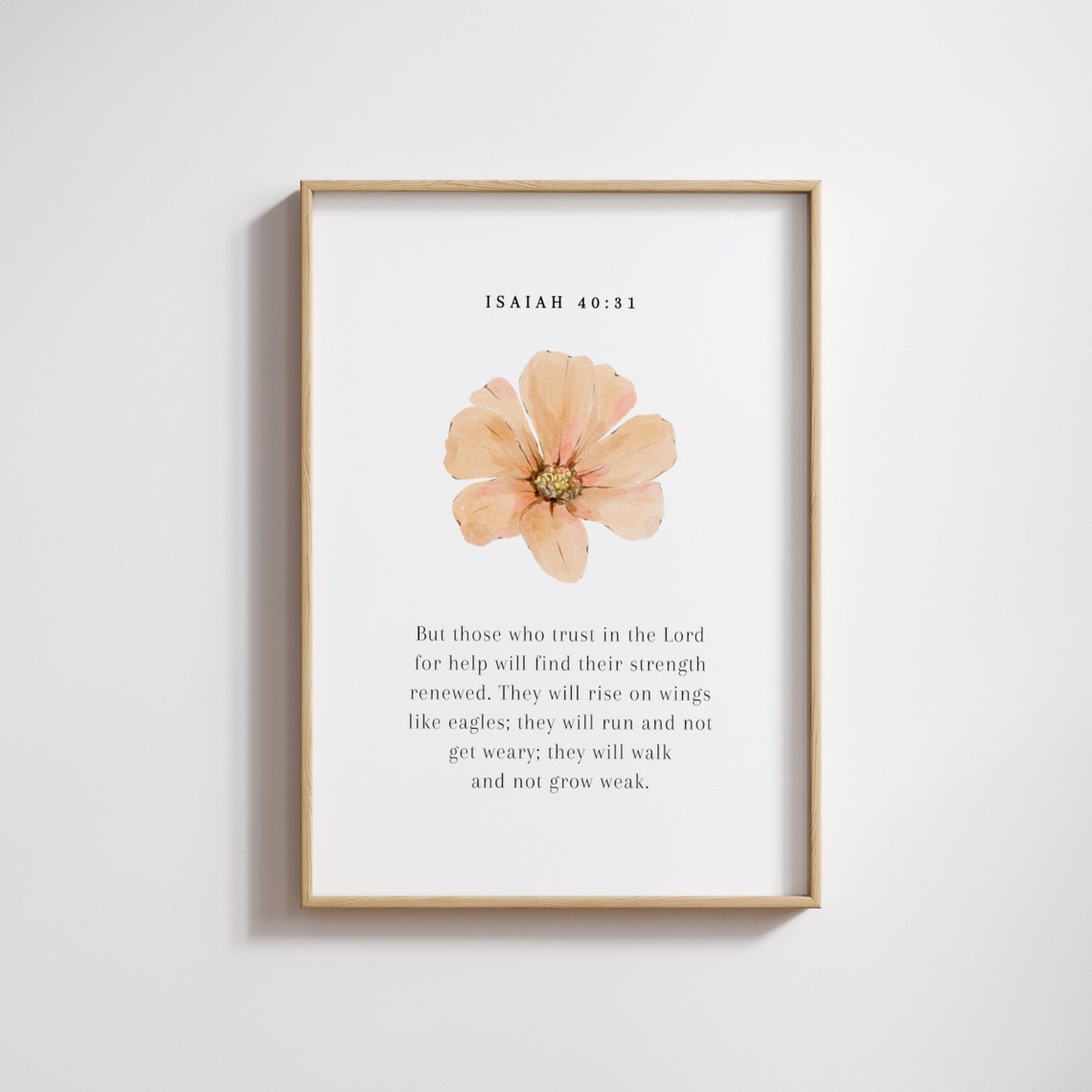 Isaiah 4031 But Those Who Trust In The Lord For Help Bible Verse Wall Art Modern Christian Scripture
