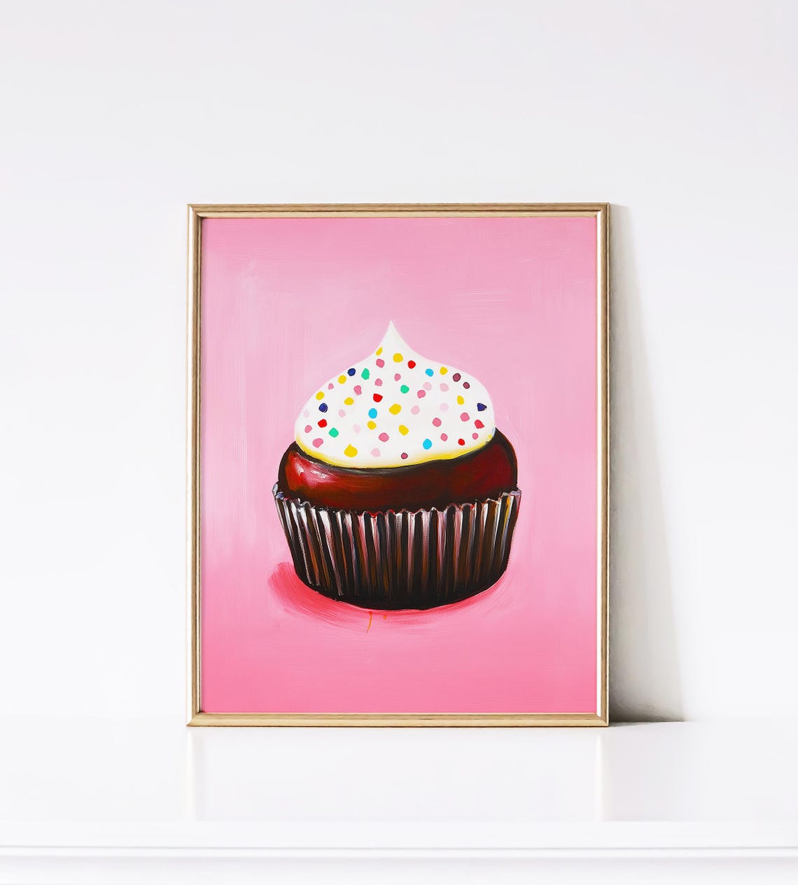 Chocolate Cupcake Wall Art Trendy Print Foodie Bakery Art Apartment Decor Room Decor Kitchen Art Decor Art - Image 2